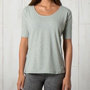 Toad&Co Swifty Café Sleeve Tee Pistachio Stripe Small